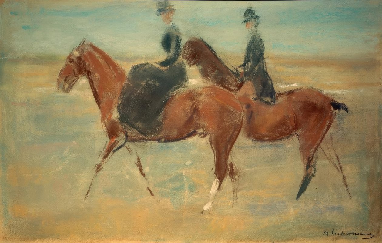 Cavaliere e cavallerizza al mare da Max Liebermann
