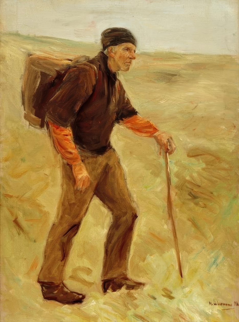 Contadino che cammina (studio, figura intera) da Max Liebermann