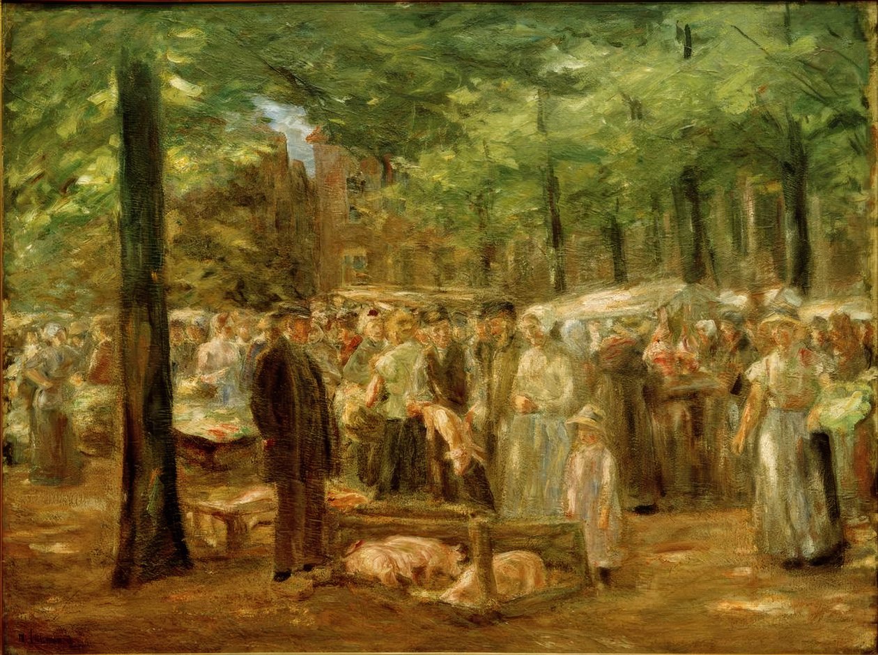 Mercato dei maiali a Haarlem da Max Liebermann