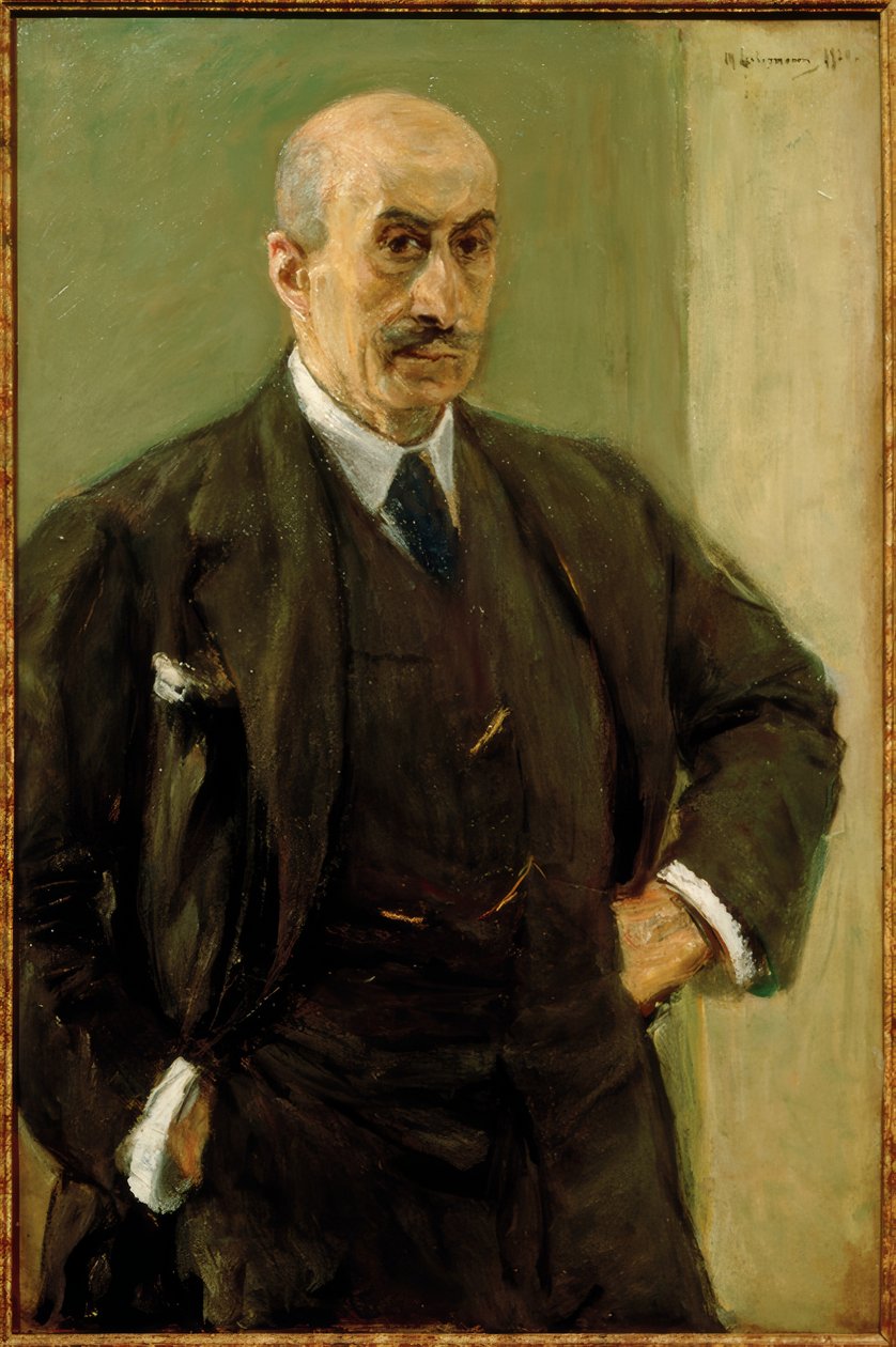 Autoritratto in abito, in piedi da Max Liebermann