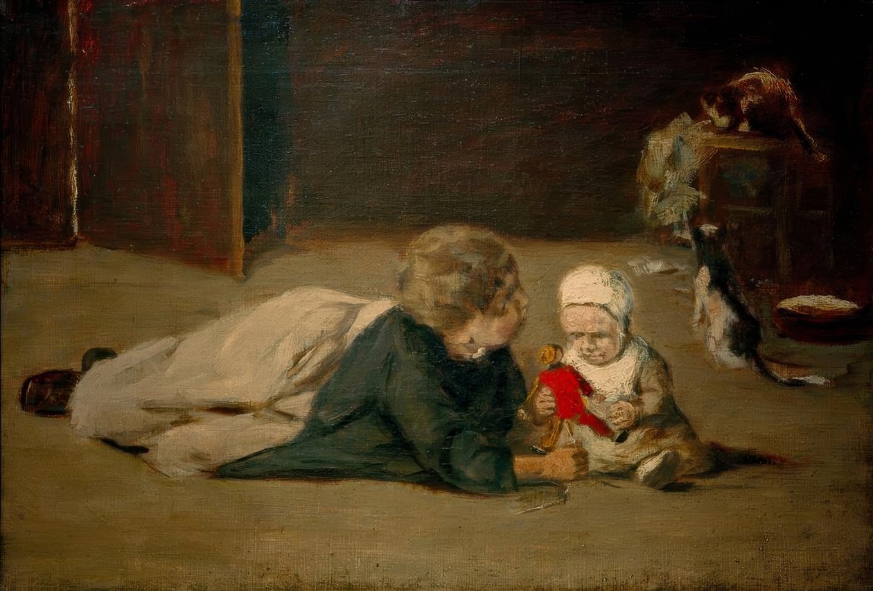 Bambini che giocano – Studio da Max Liebermann