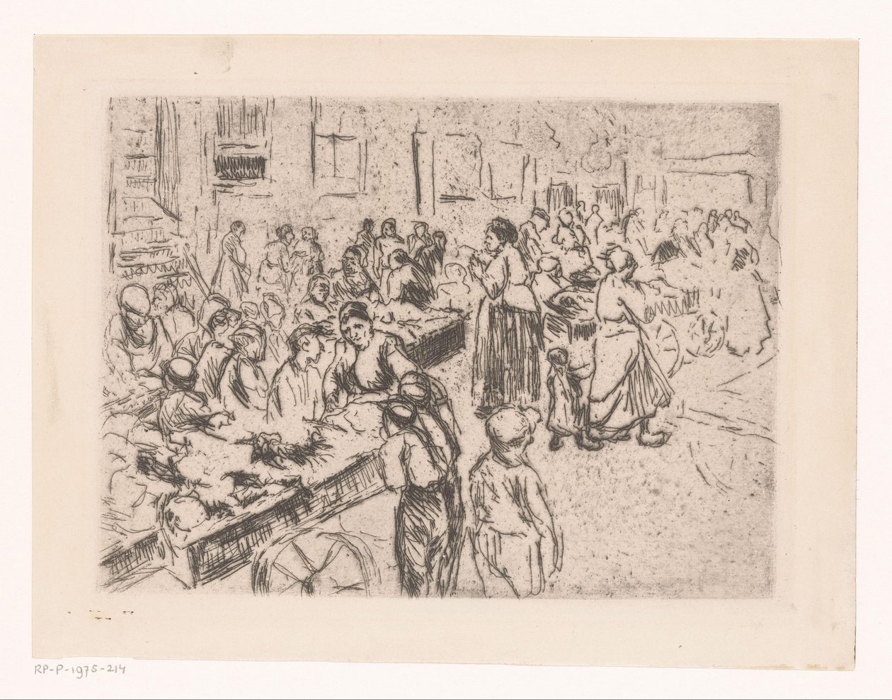 Commercio di strada nel vecchio quartiere ebraico di Amsterdam da Max Liebermann