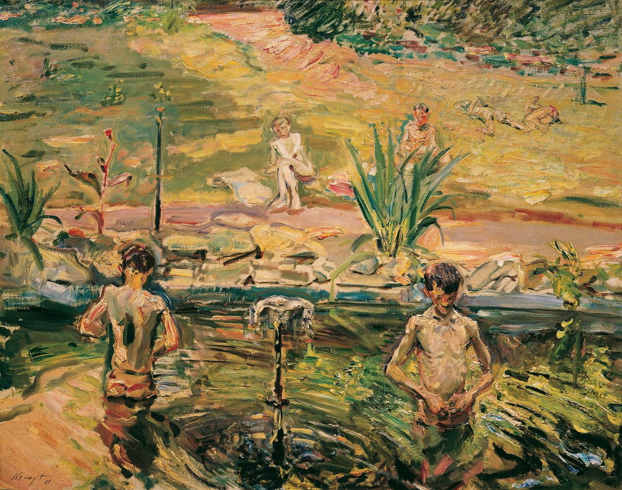 Ragazzi che fanno il bagno da Max Slevogt