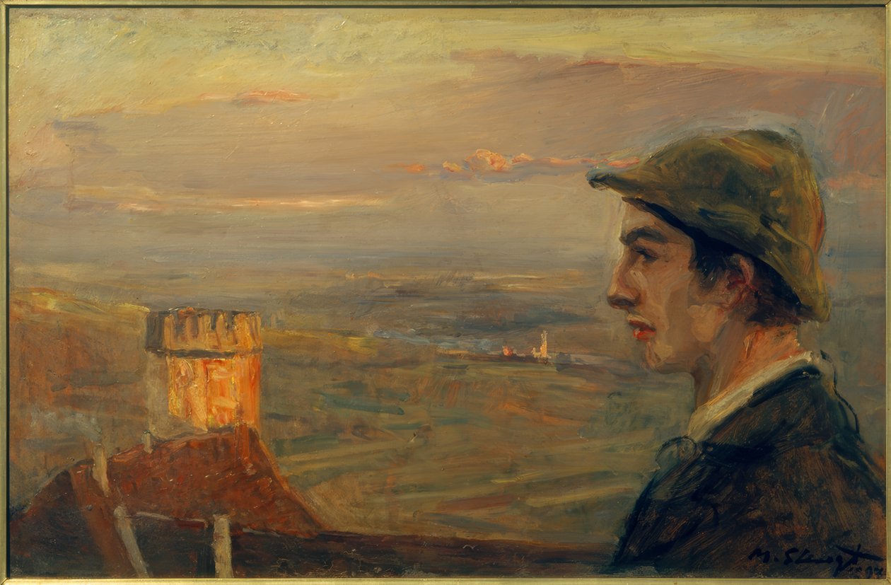 Buwi Griesinger con vista su Neukastel da Max Slevogt