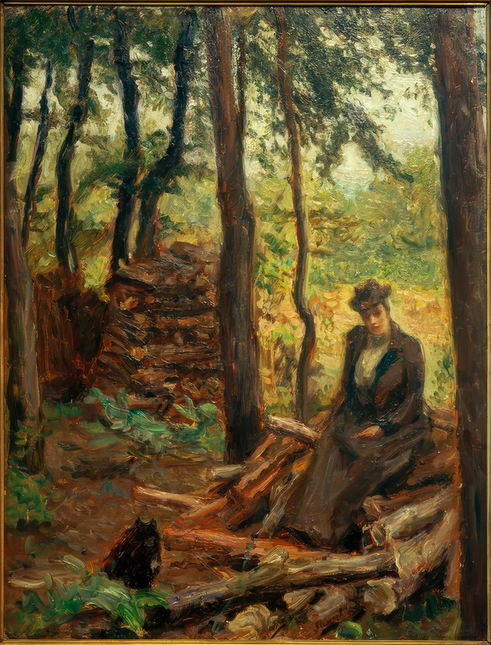 Nini sul mucchio di legna da Max Slevogt