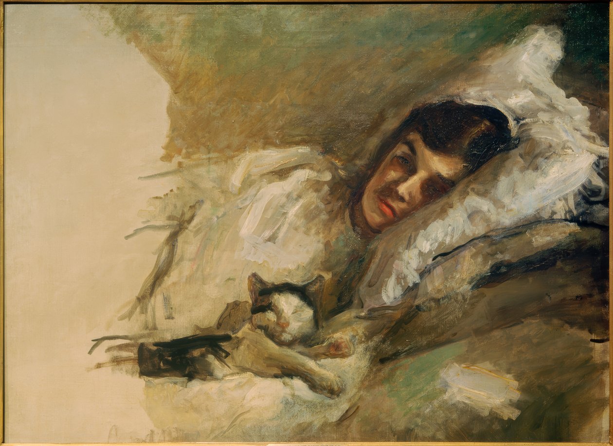 Nini con gatto da Max Slevogt
