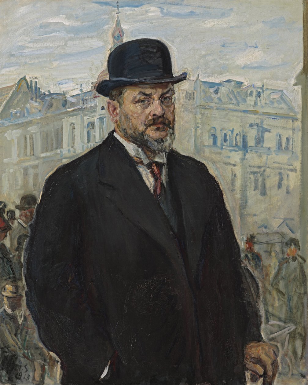 Autoritratto con cappello nero da Max Slevogt
