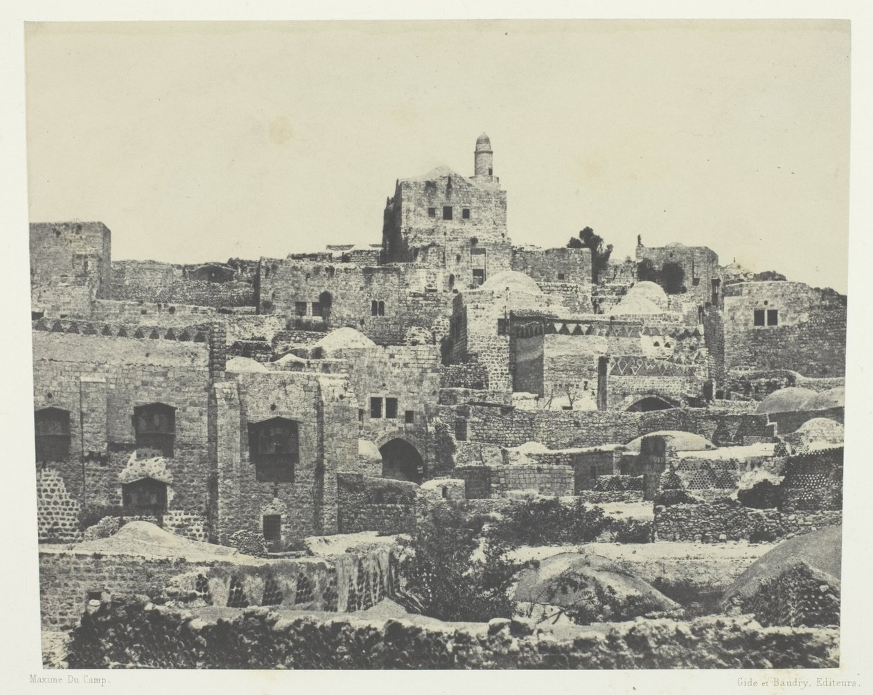 Gerusalemme, quartiere occidentale; Palestina da Maxime Du Camp