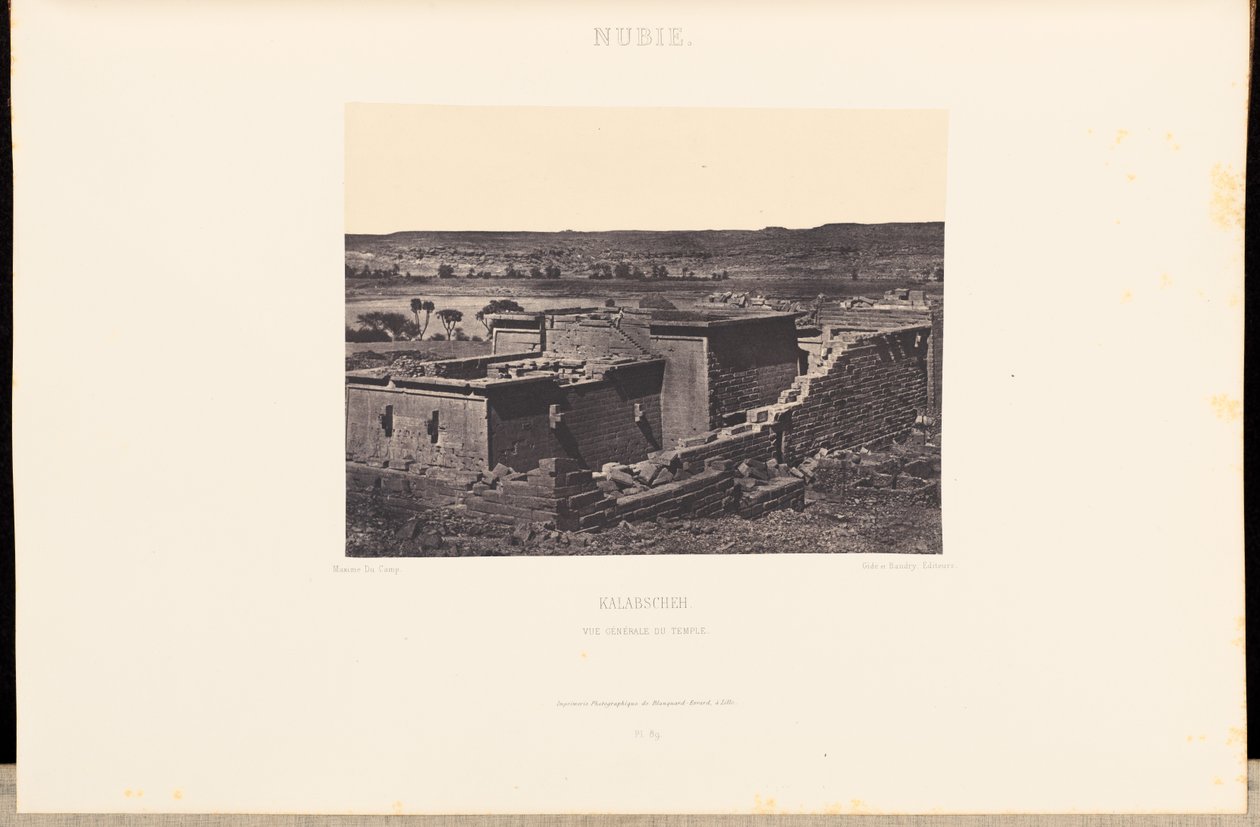 Nubia. Kalabscheh. Vista generale del tempio da Maxime Du Camp