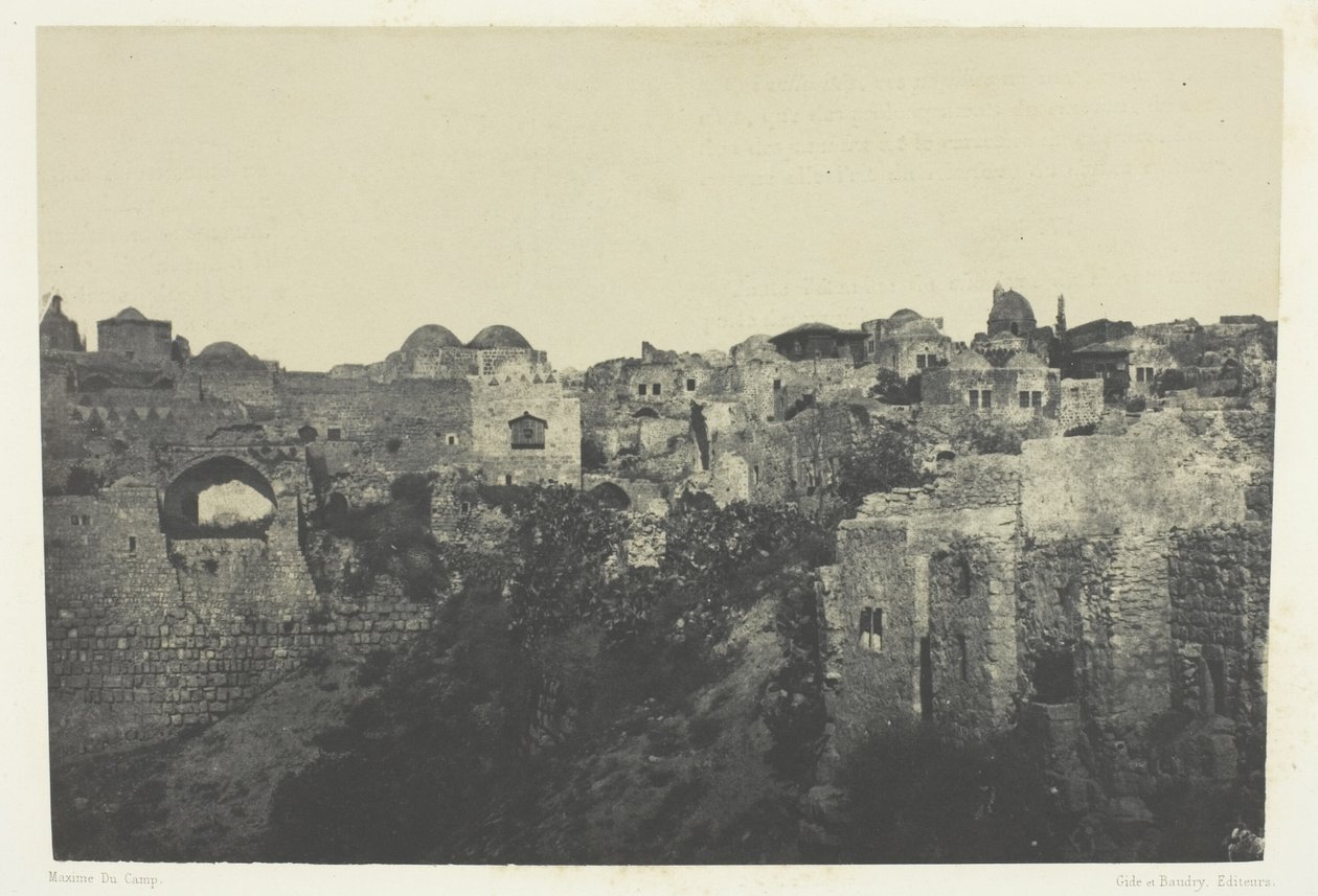 Quartiere occidentale, Gerusalemme; Palestina da Maxime Du Camp