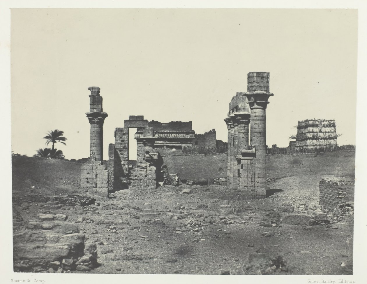 Tempio di Hermontis, Alto Egitto da Maxime Du Camp