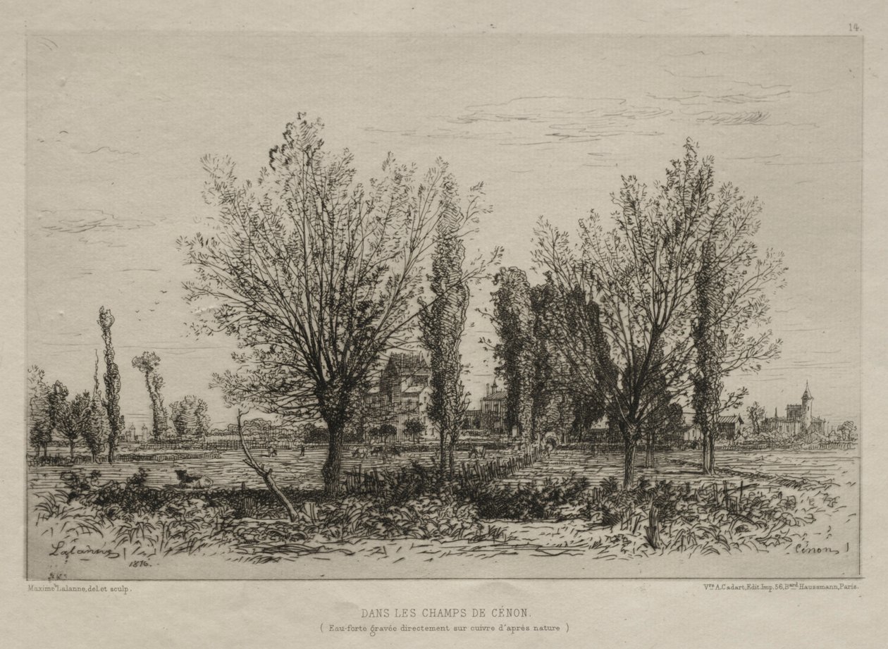 Nei campi di Cénon, 1876 da Maxime Lalanne
