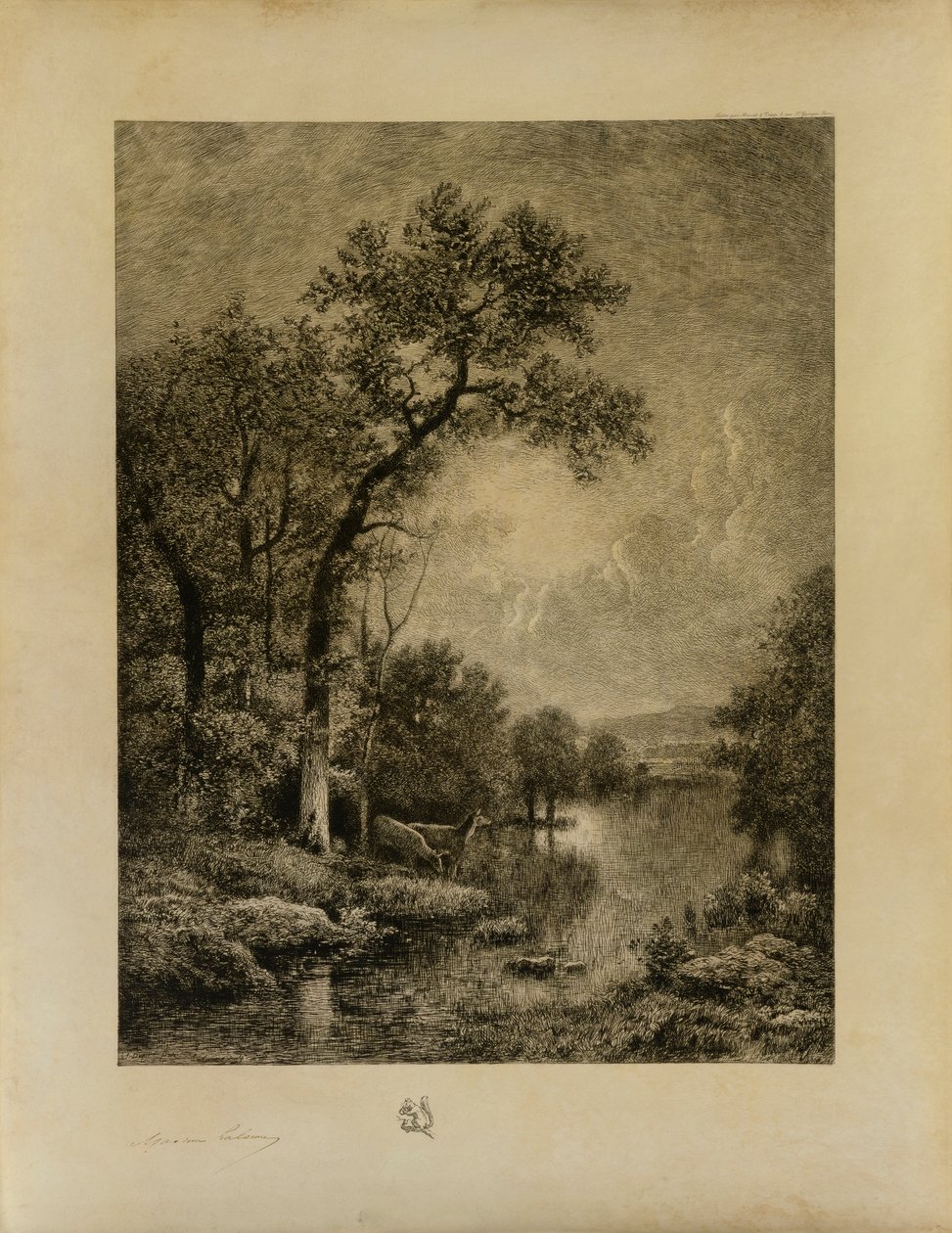 Paesaggio con cervi da Maxime Lalanne