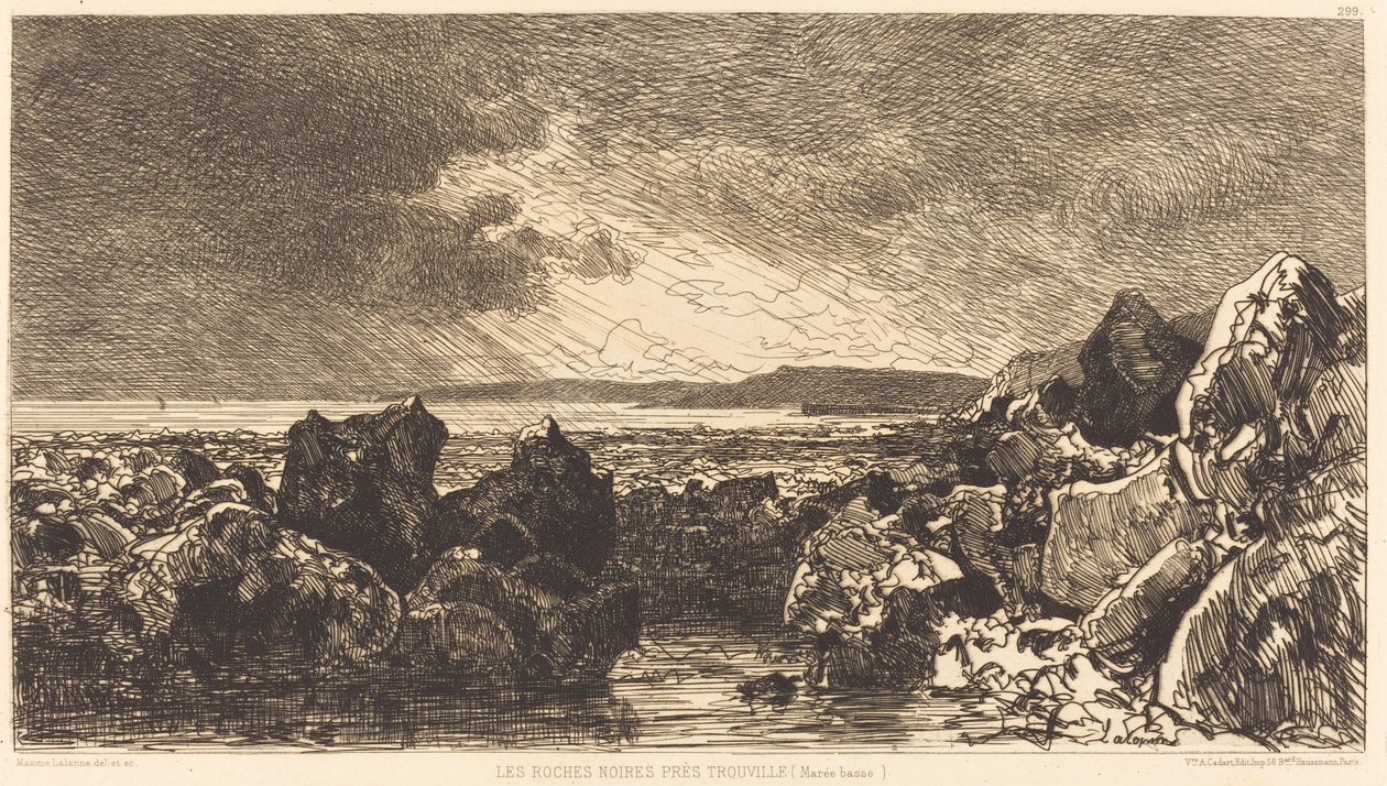 Le rocce nere vicino a Trouville (bassa marea) da Maxime Lalanne