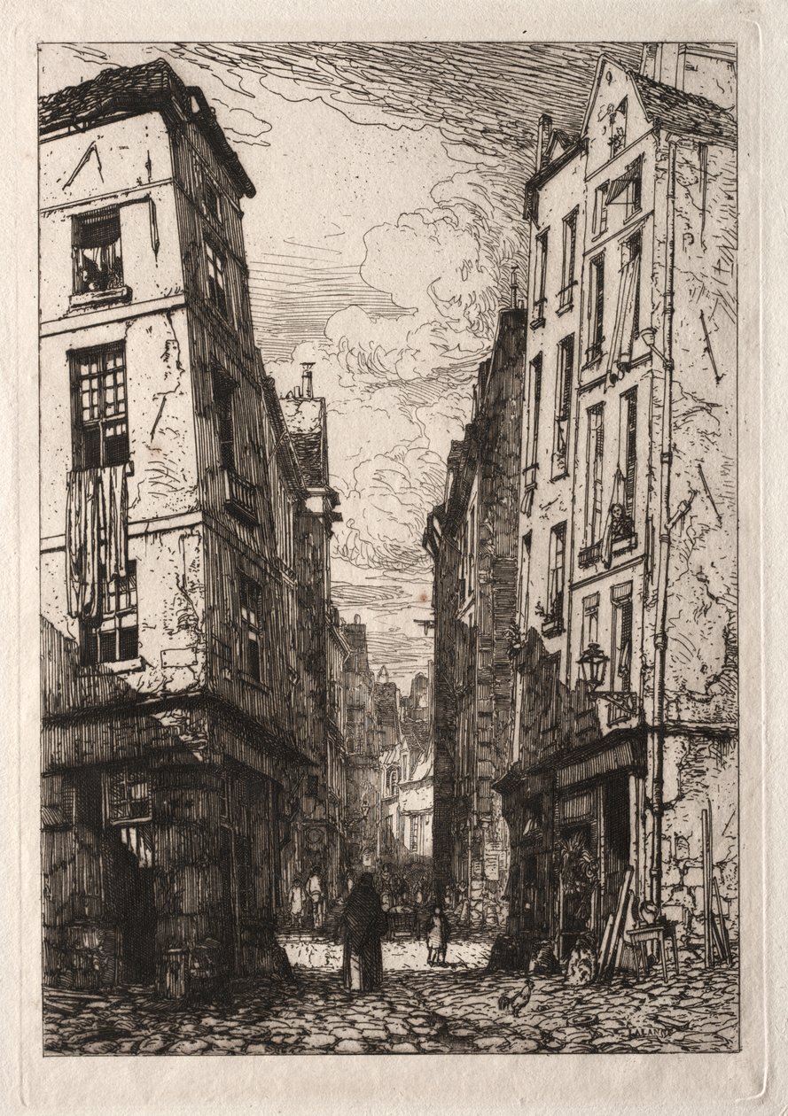 Rue des Marmousets (Vecchia Parigi) da Maxime Lalanne