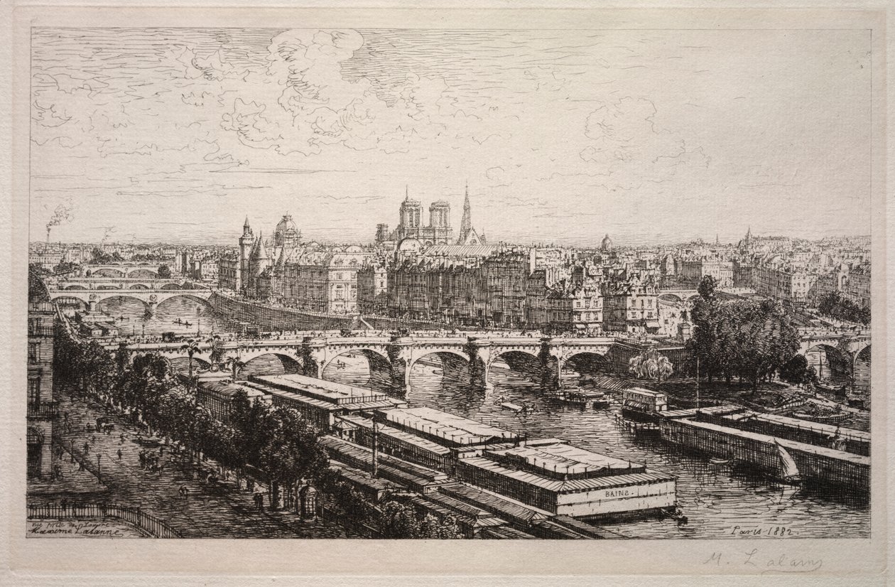 Vista dal Louvre da Maxime Lalanne