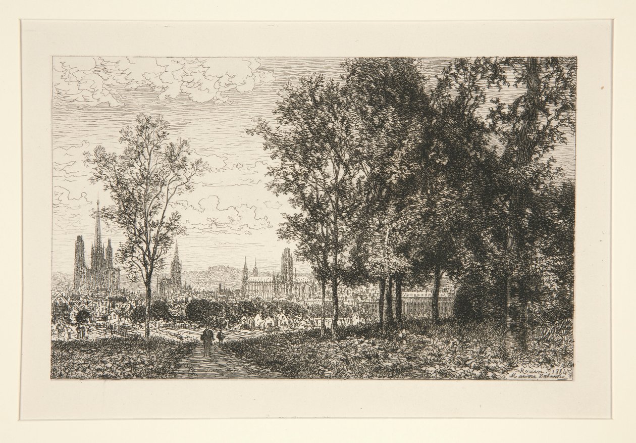 Veduta di Rouen da Maxime Lalanne