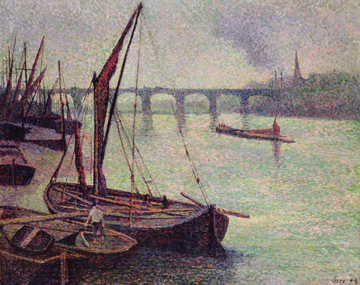 Il Tamigi al ponte di Vauxhall, Londra, 1893 da Maximilien Luce