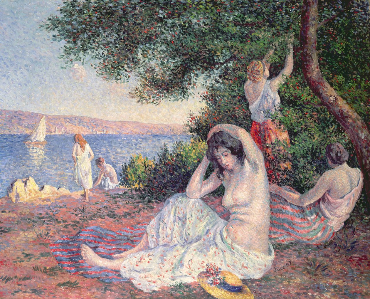 Donne che fanno il bagno da Maximilien Luce