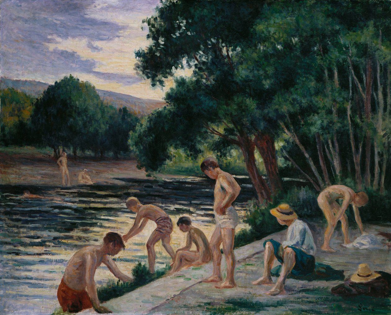 Bagnanti sulle rive della Cure da Maximilien Luce