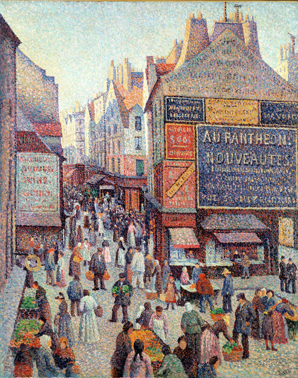 La Rue Mouffetard, c.1889-90 da Maximilien Luce