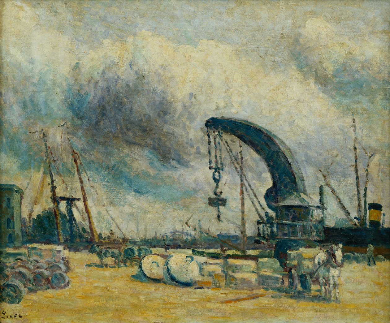 Il Porto, Quai a Schiedamm, 1907 da Maximilien Luce