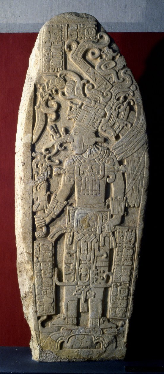 Stele di Machaquila 7, Periodo Classico Tardo, 830 d.C. da Mayan