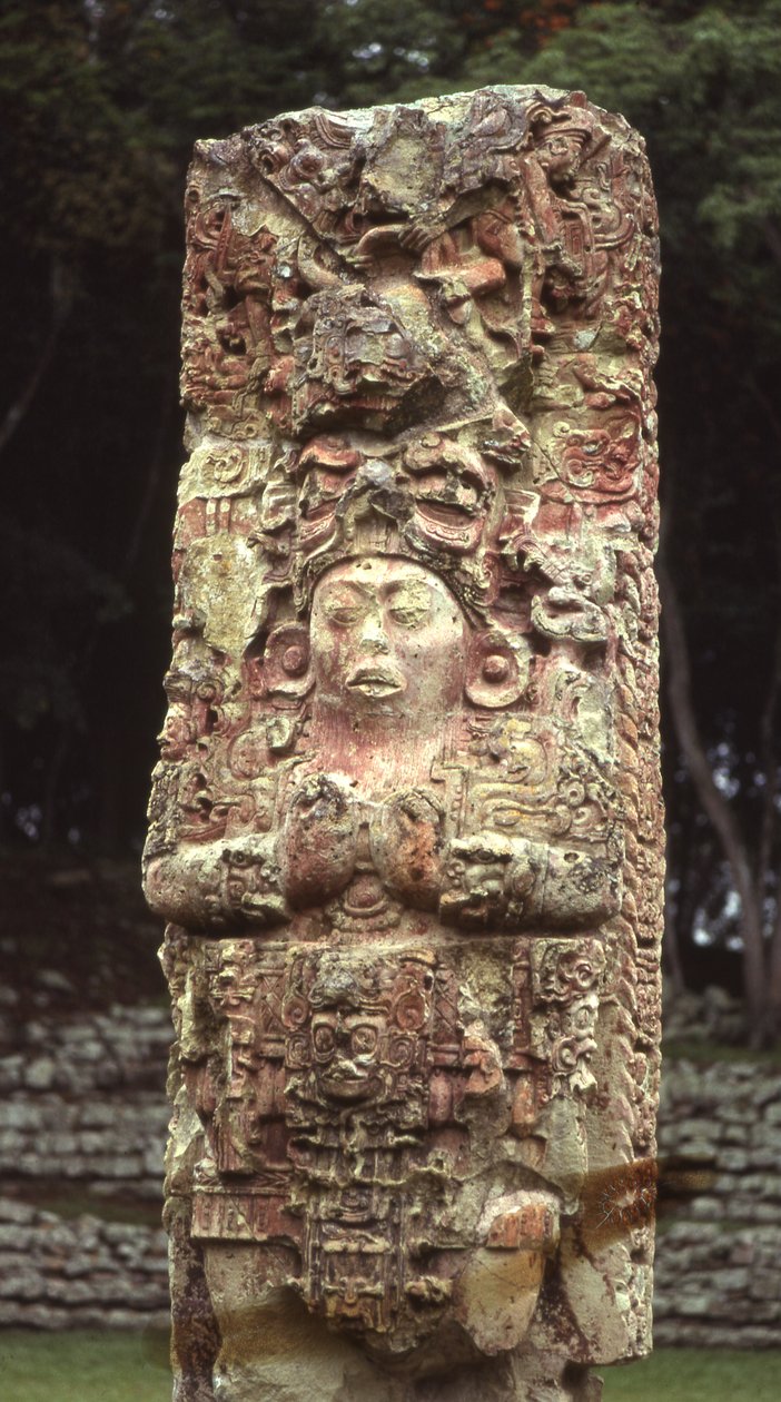 Stela C, lato ovest, Copan, Periodo Tardo Classico, 780 d.C. da Mayan
