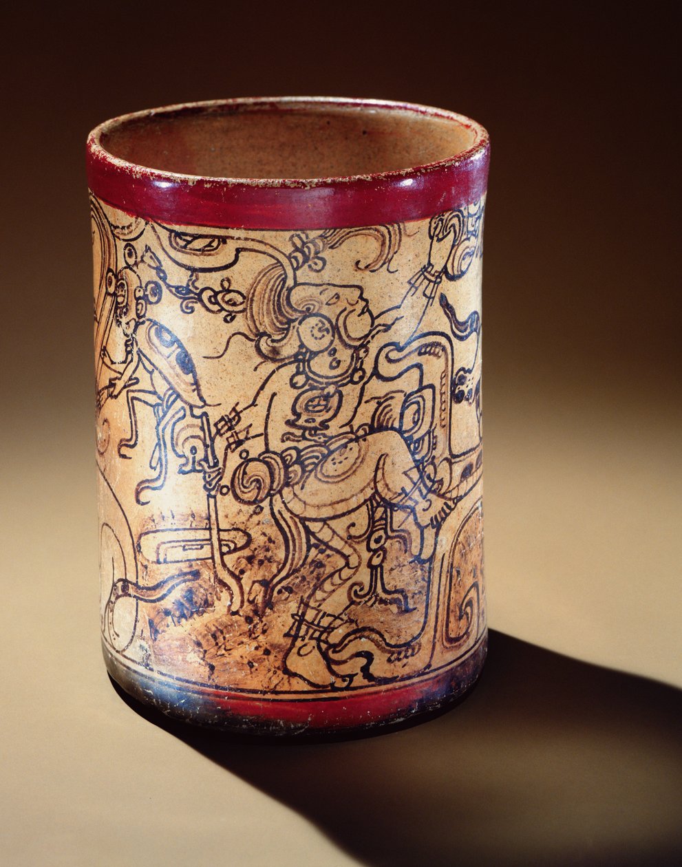 Vaso con scena mitologica, Guatemala da Mayan