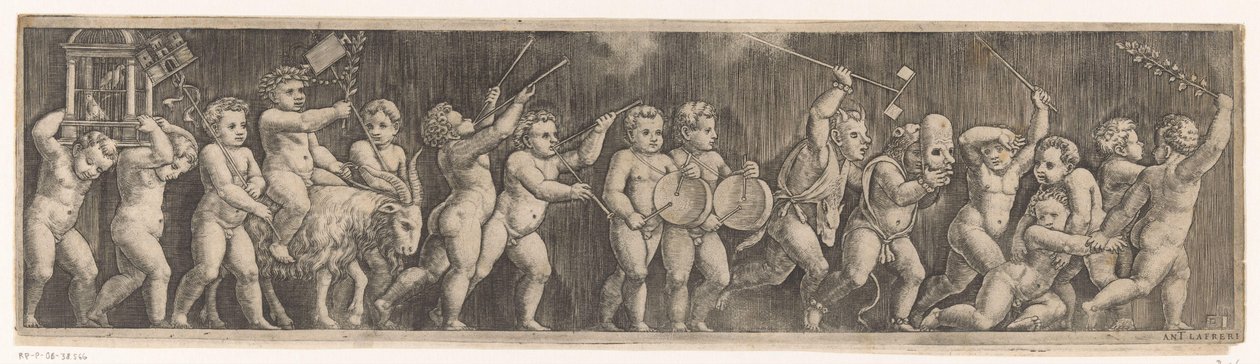 Fregio con processione di putti da Meester van de Dobbelsteen