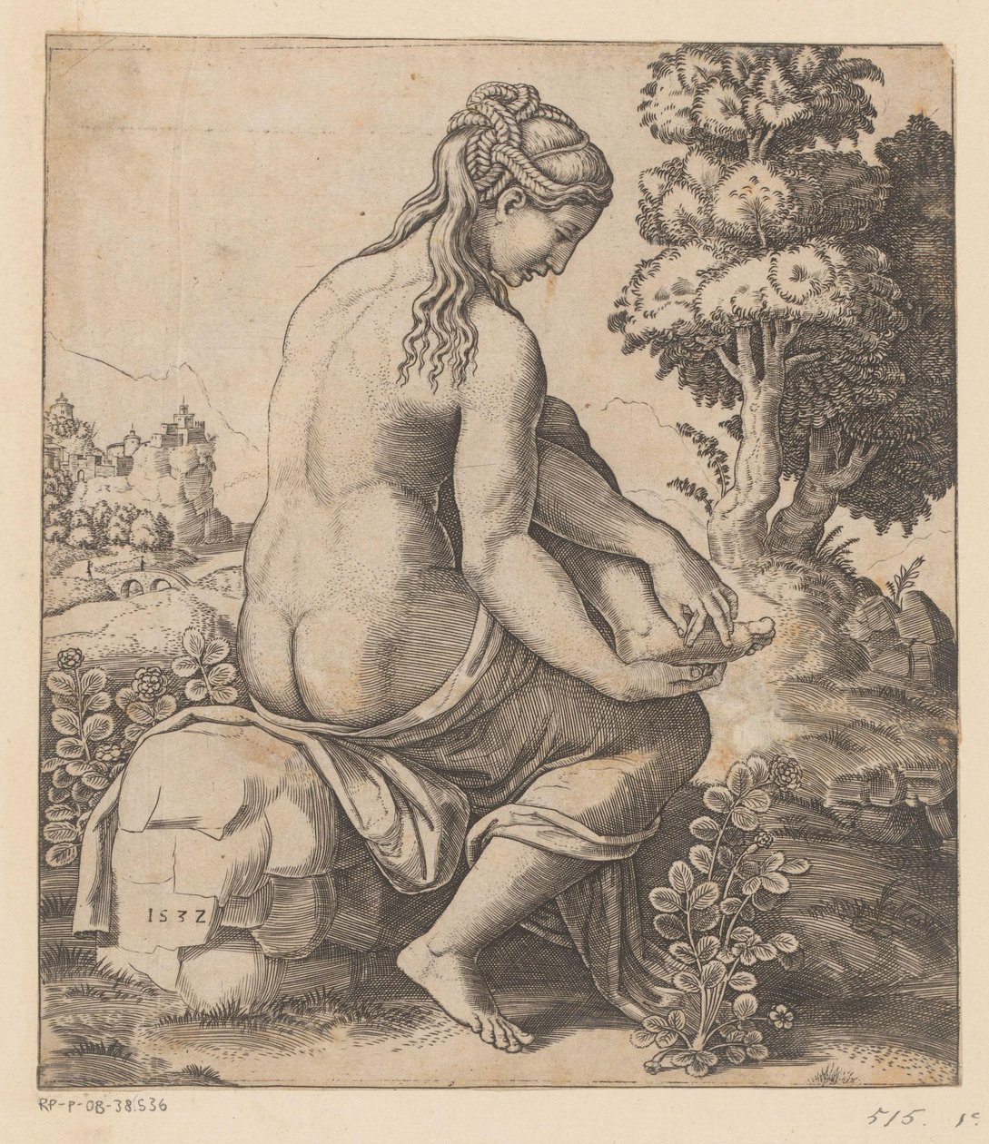 Venere e la rosa da Meester van de Dobbelsteen