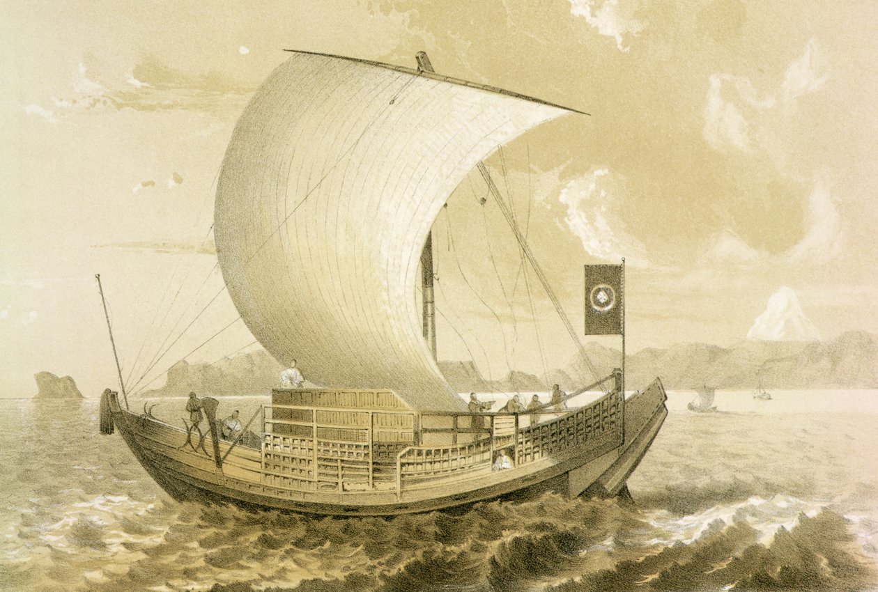 Giunca giapponese, pub. da Sarony e Co., c.1856 da Meffert