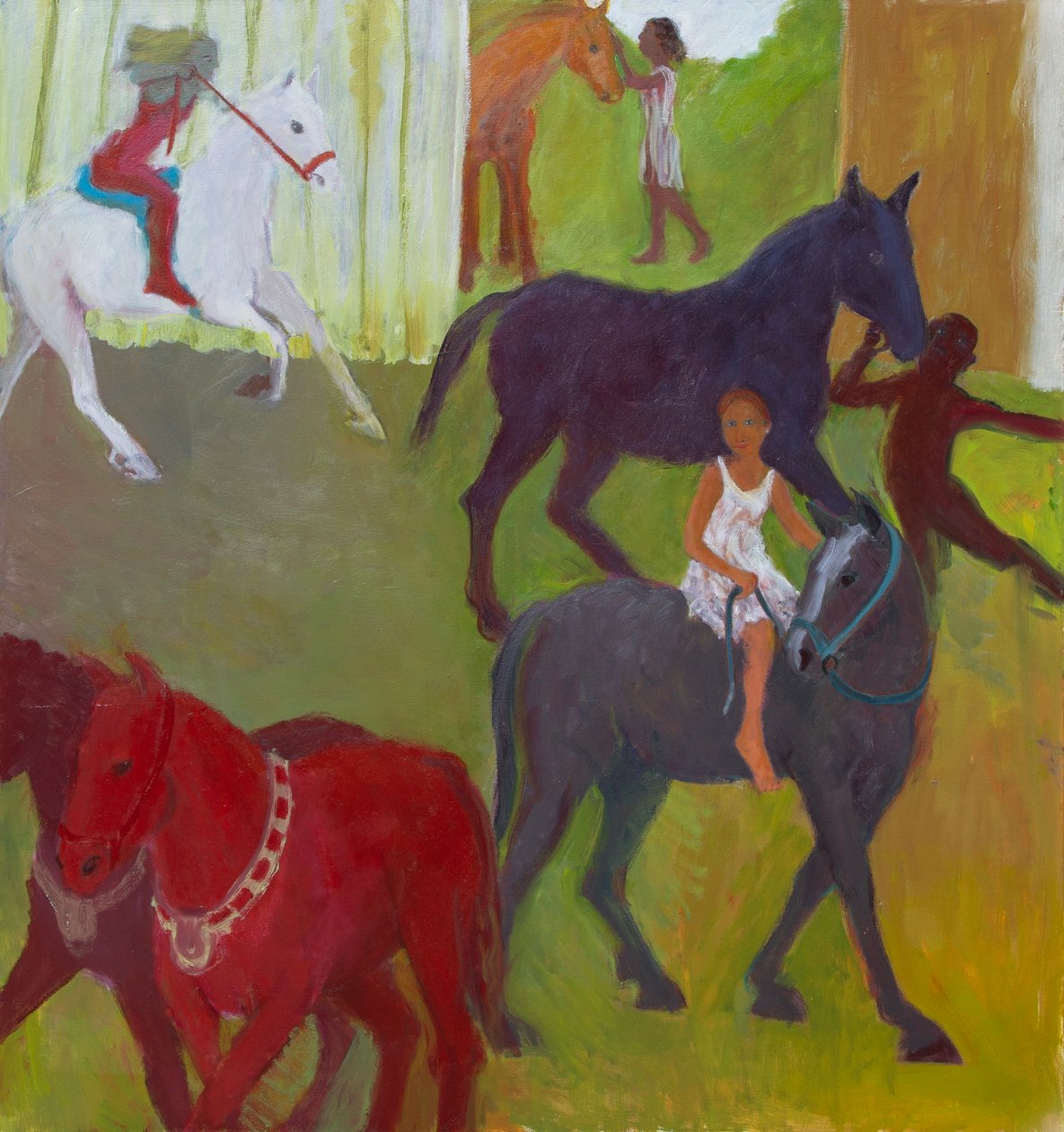 Cavalli, 2023 (olio su tela) da Megan Williamson