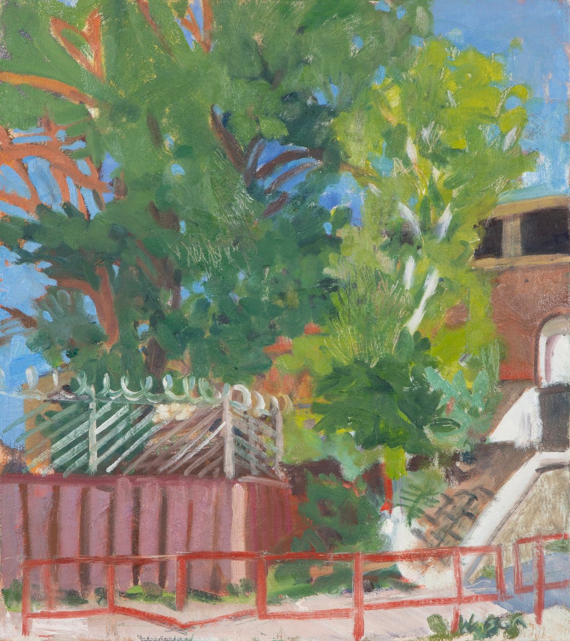 Tre recinti, 2012 (olio su tela) da Megan Williamson