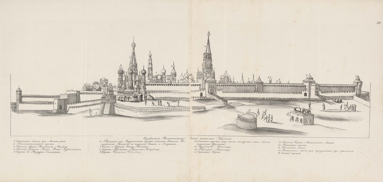 Cremlino di Mosca visto da est, 1661-1662 da Meierberg