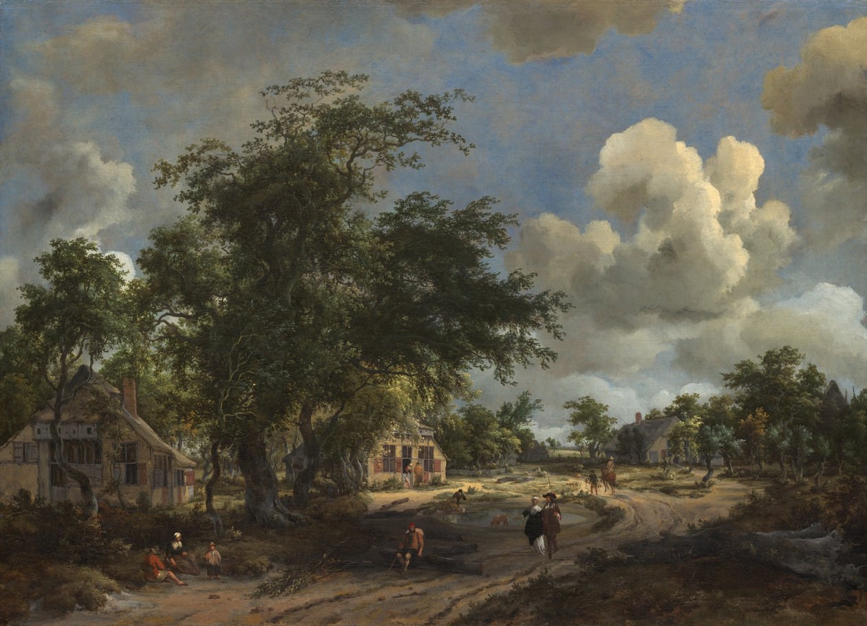 Vista su una Strada Principale da Meindert Hobbema