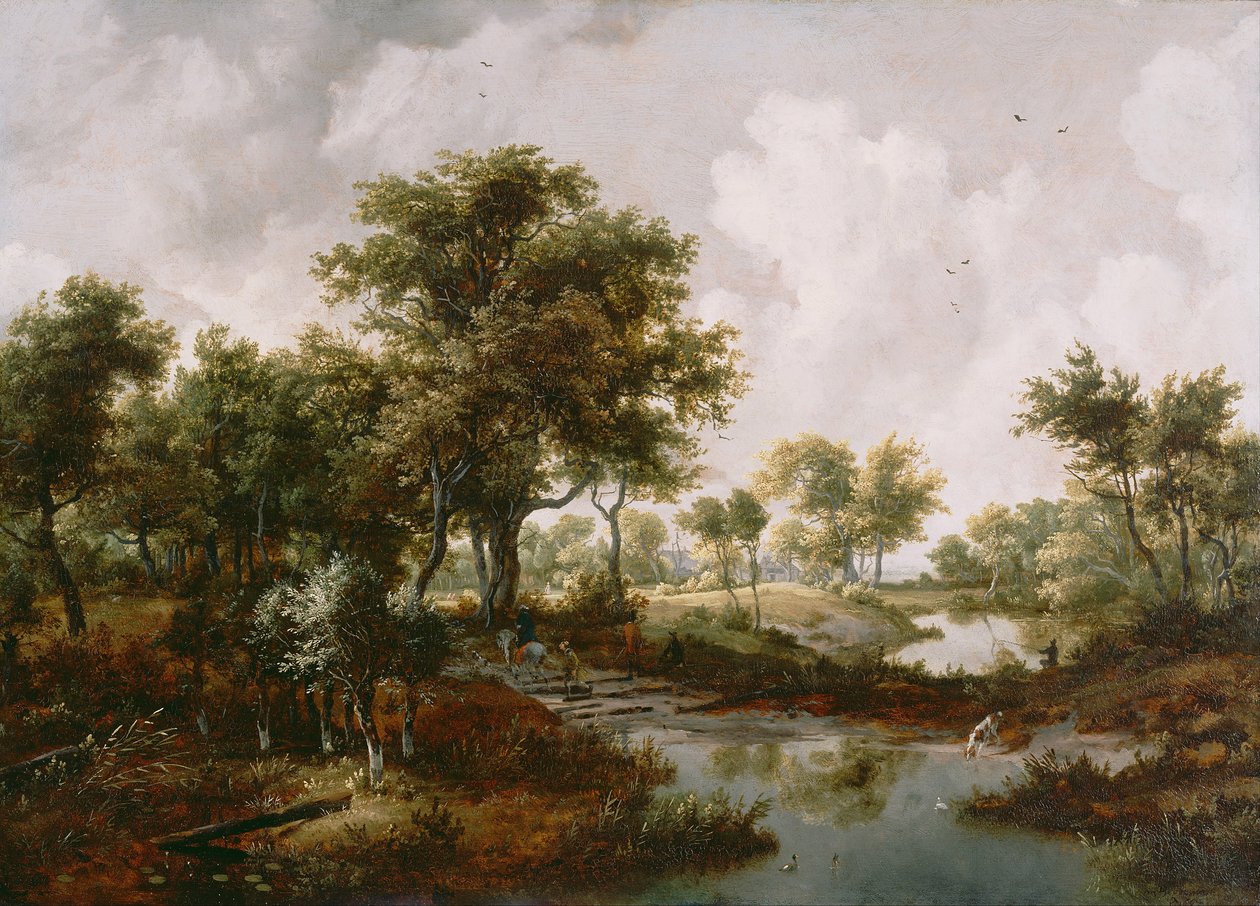 Paesaggio boscoso, 1667 da Meindert Hobbema