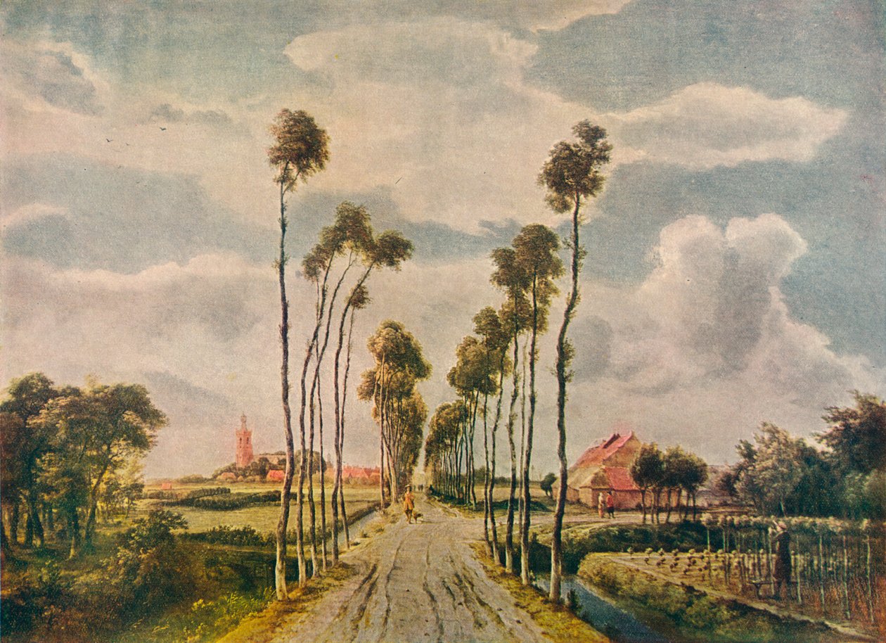 Il viale a Middelharnis da Meindert Hobbema