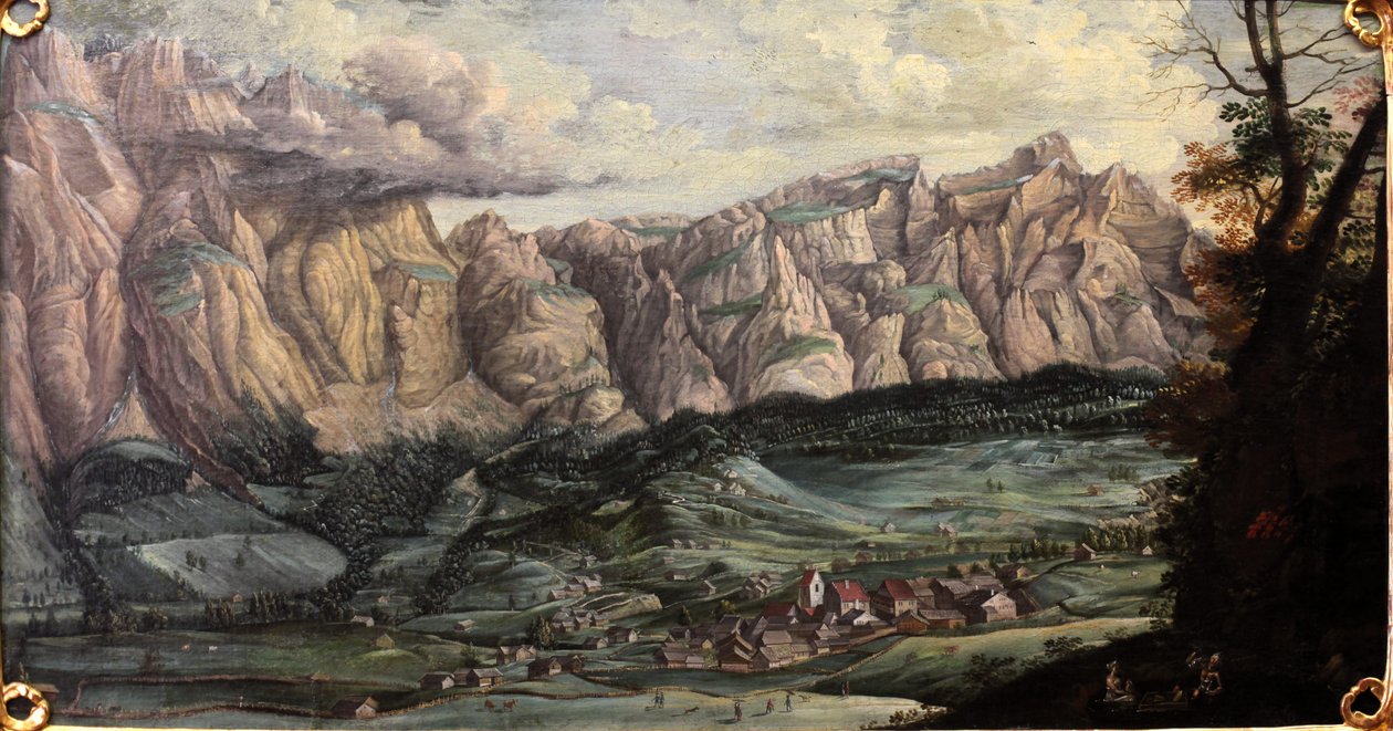Vista panoramica di Leukerbad da Melchior Füssli