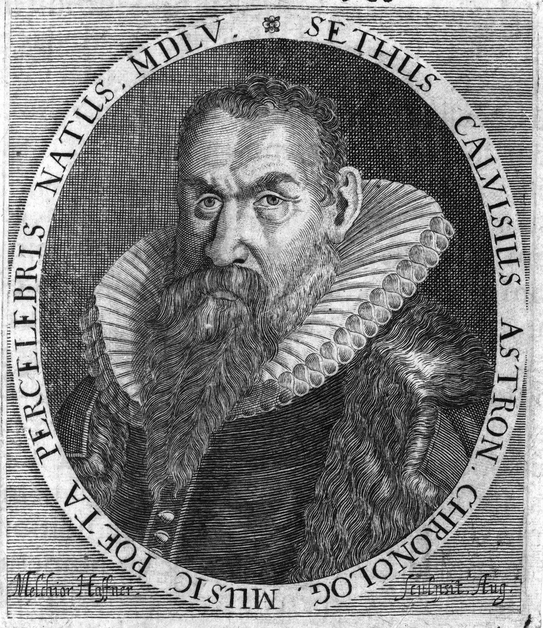 Sethus Calvisius (1556–1615). Incisione da Melchior Haffner