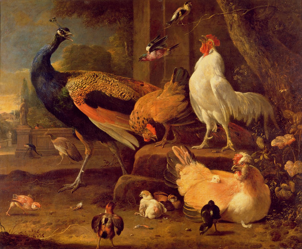 Pollame, c.1670 da Melchior de Hondecoeter