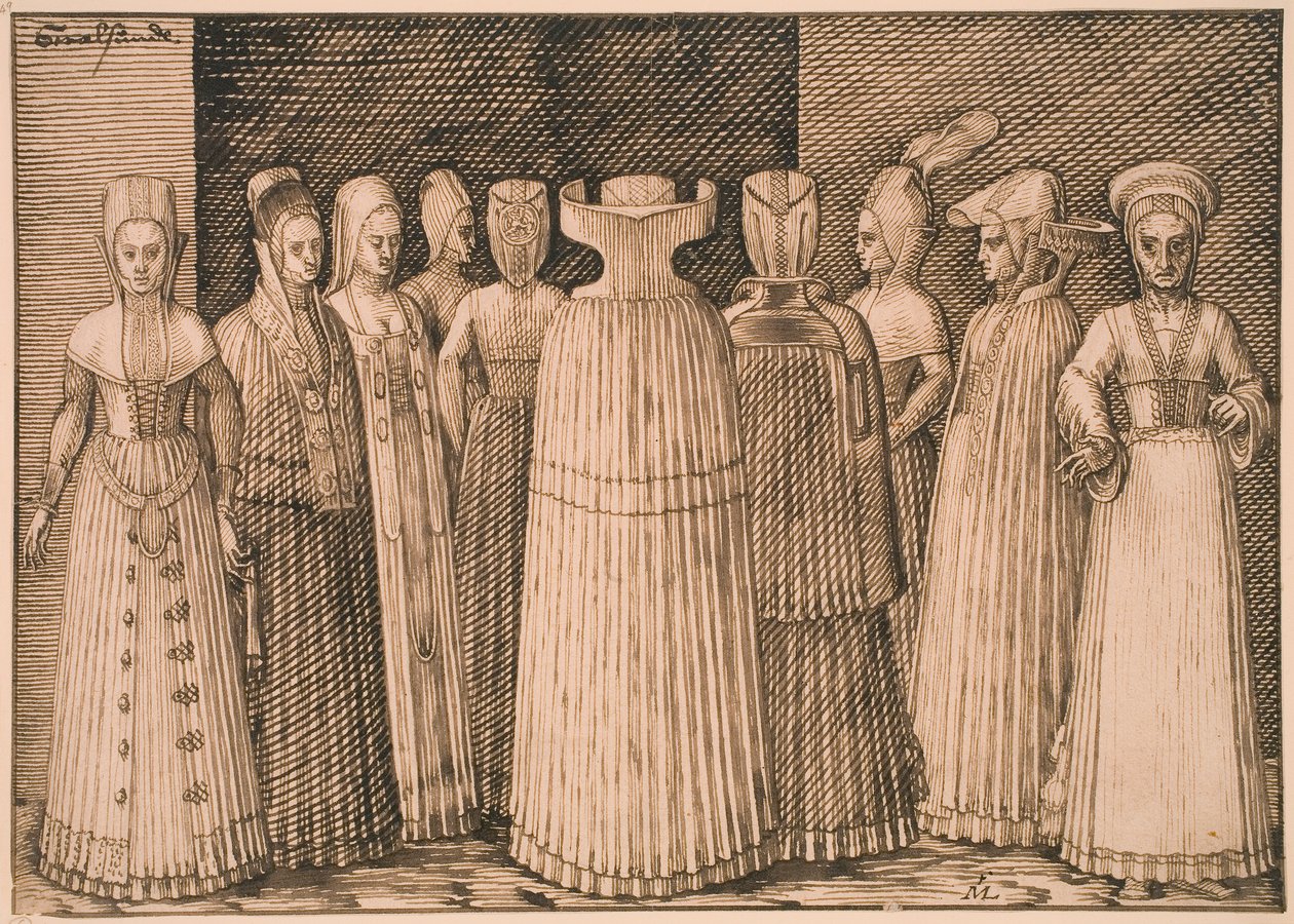 Dieci donne di Stralsund da Melchior Lorck