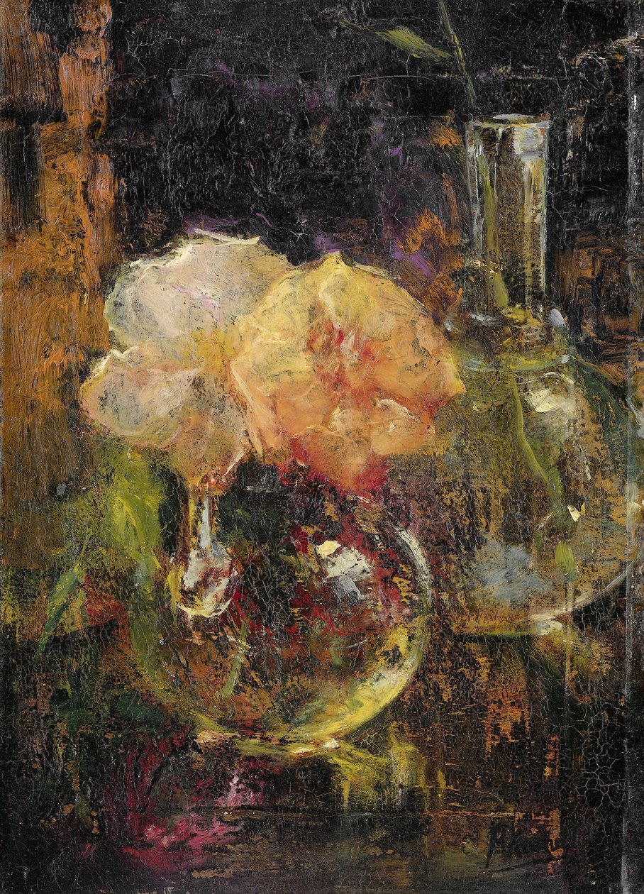 Rose gialle in una caraffa da Menso Kamerlingh Onnes