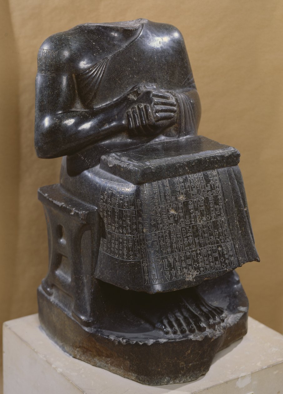 Gudea, Principe di Lagash, dedicato al dio Ningirsu, chiamato Architetto con Piani, c.2120 a.C. da Mesopotamian