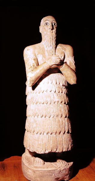 Statua di Itur-Shamagen, Re di Mari, in preghiera, da Mari, Medio Eufrate, 2800-2300 a.C. da Mesopotamian