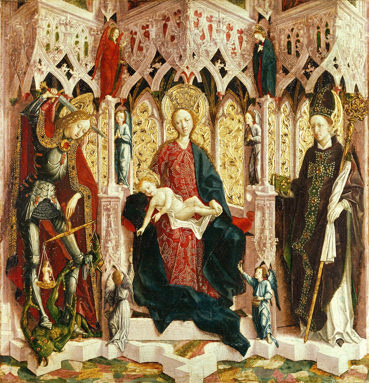 La Vergine e il Bambino in trono, c.1475 da Michael Pacher