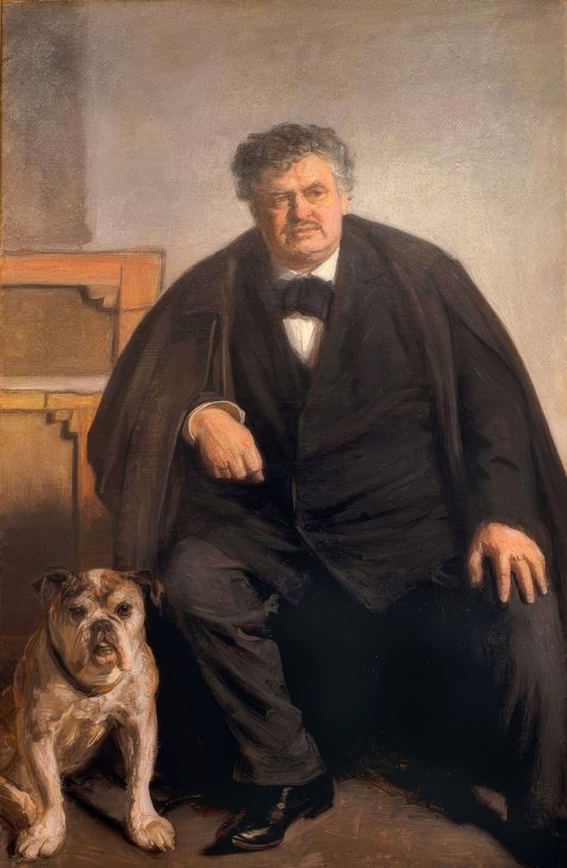 Il pittore Carl Locher con tigre da Michael Peter Ancher