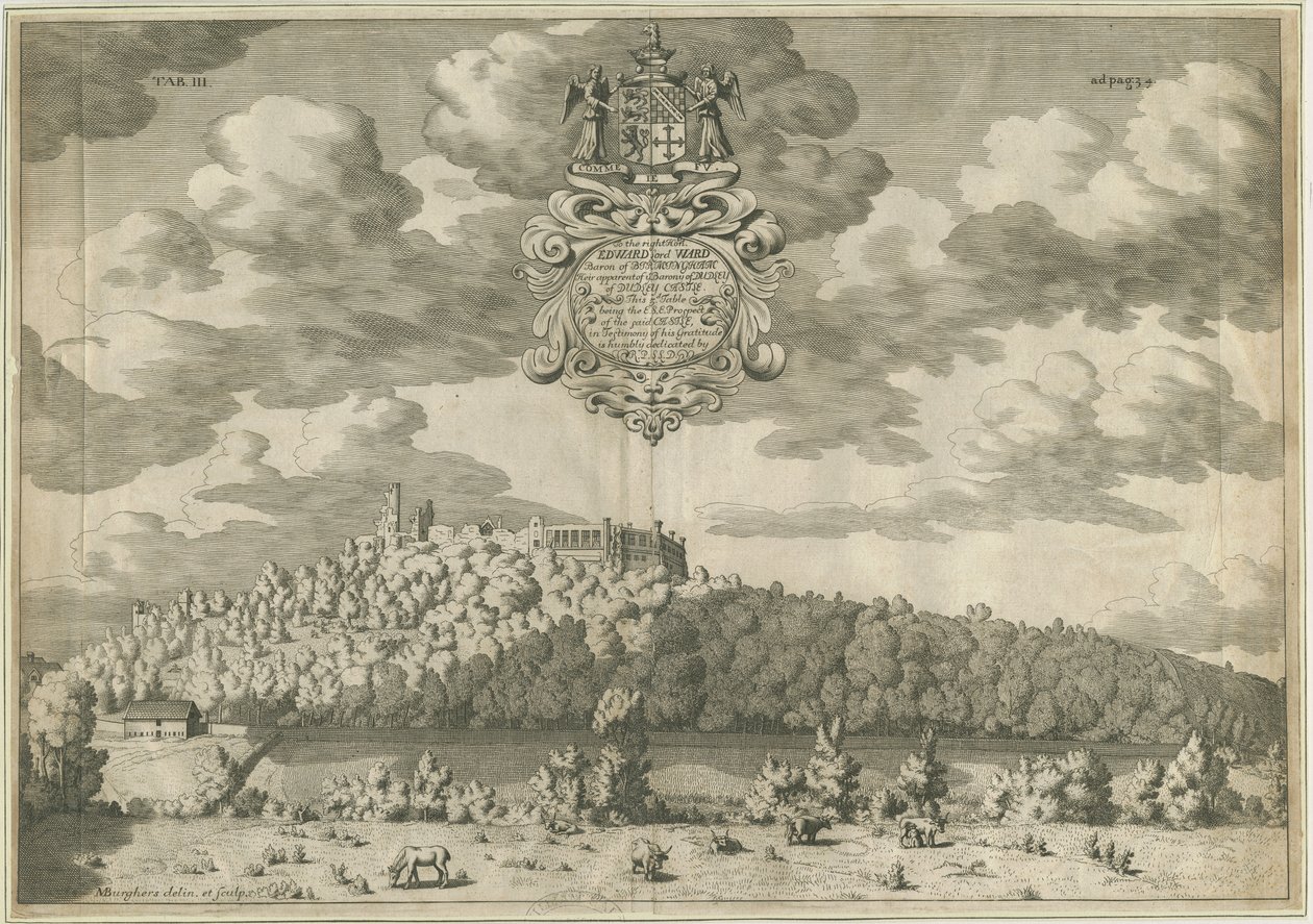 Castello di Dudley (incisione su rame) da Michael Burghers