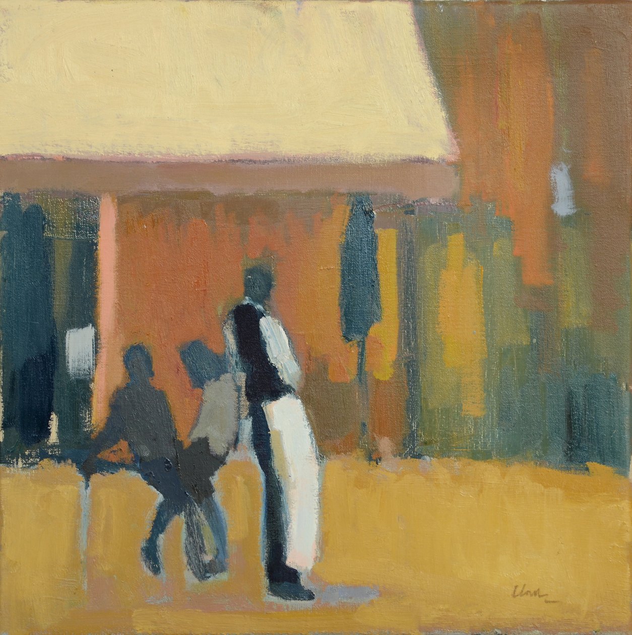 Cameriere, Parigi, 2016 (olio su lino) da Michael G. Clark