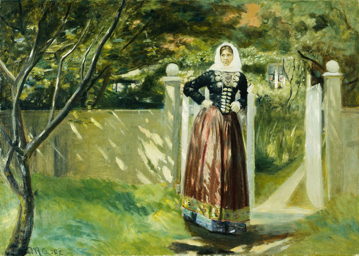 Al cancello del giardino, 1902 da Michael Peter Ancher